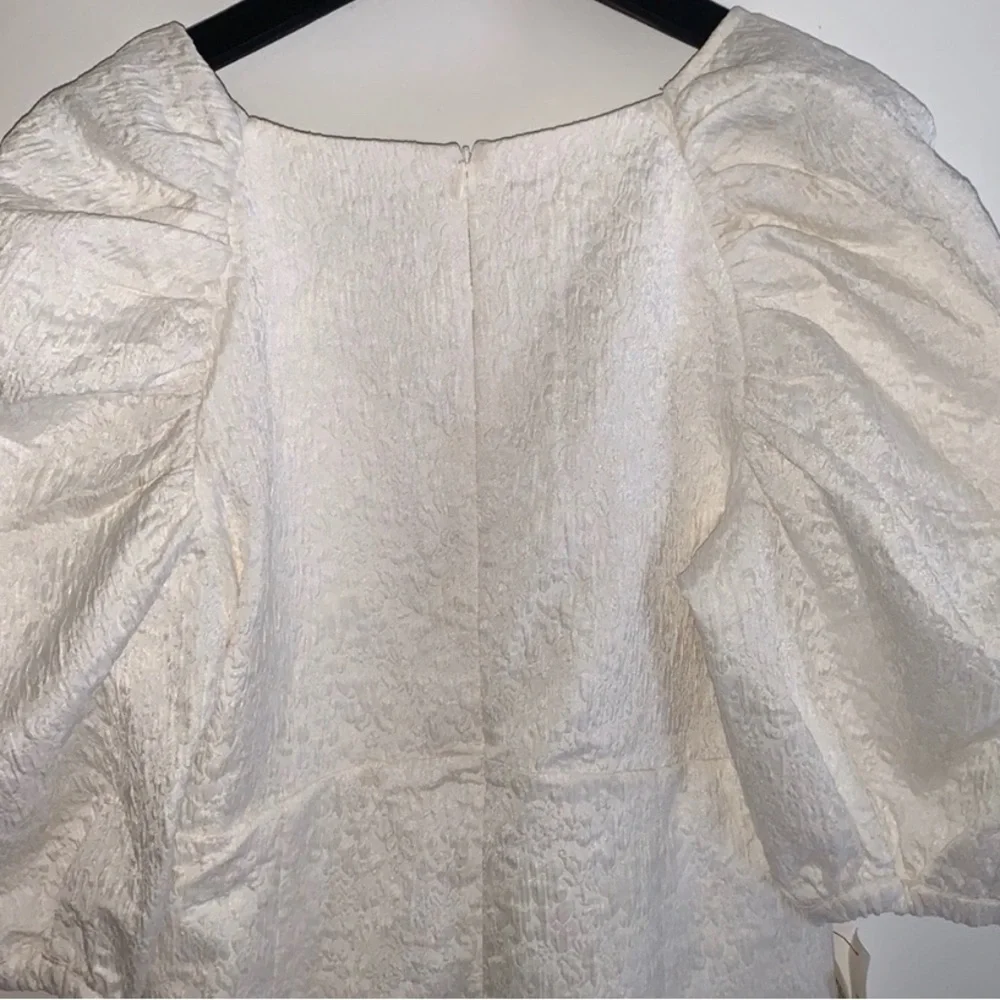 Bardot | Marnie Mini Puff Sleeves Dress in Ivory Size s - Picture 10 of 10